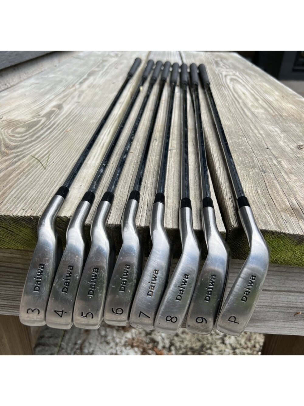 Men's RH Daiwa EXCELER 3-9,PW Steel Shaft Stiff Flex Standard Grip Iron Set